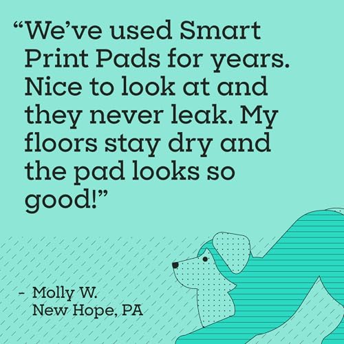 Pet Life Unlimited Smart Prints XXL Puppy Pads for Dogs, Potty Training Pee Pads, 64 Count, 30" x 36", Leak-Proof, Super Absorbent, Quick-Dry, Patterned Pads with Odor Control, Made in USA - size: XXL 30" x 36" 64-Count
