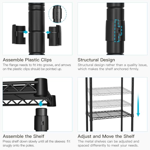 FUTASSI Rolling Clothes Rack, Clothing Racks for Hanging Clothes, Black - color: Black, size: P3 Mini