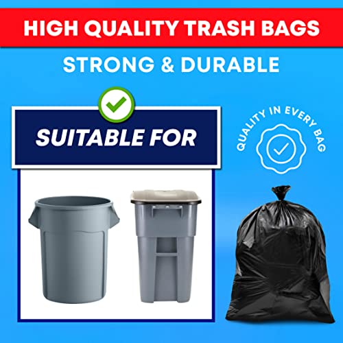 Tasker Huge 120 Bags Bulk - Large Trash Bags, 64 & 65 Gallon - size: 120 Count (Pack of 1)