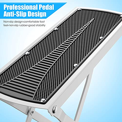 Pedicure Foot Rest, Non-Slip Foot Stand with Toe Separator, White - color: White