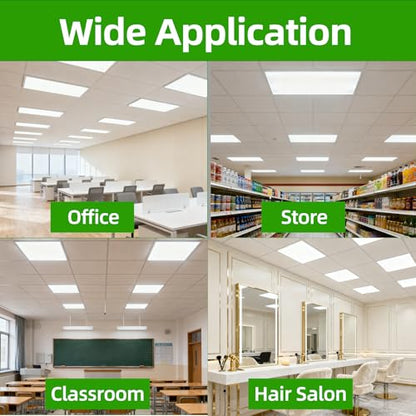 24 Pack 2x4 Drop Ceiling Light Office Fixture,7800LM 5000K Daylight White,