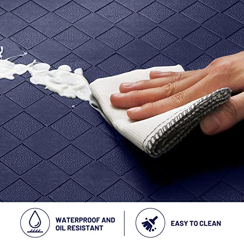 HappyTrends Kitchen Floor Mat - 4/5 Inch Thick Anti-Fatigue Kitchen Rug - color: Blue, size: 28"L x 17.3"W x 0.8"Th