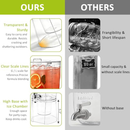 Spaclear 2 Gallon Drink Dispenser with Leak-Proof Spigot & Fruit Infuser