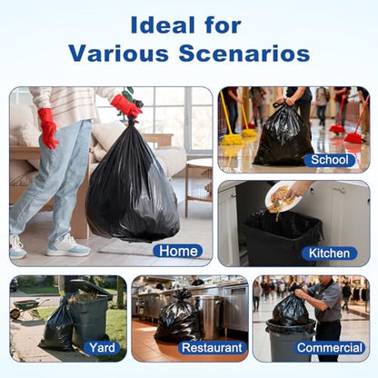 30-33 Gallon Trash Bags, 0.9MIL,100 Count, 32"x38" Black Garbage Bags, Bolsas de Basura, Durable & Puncture-Resistant, Heavy Duty Trash Can Liners,Made in USA for Commercial, Industrial - style: 33Gal-100 pcs-0.9