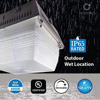 CLT 60W Waterproof IP65 LED Outdoor Canopy Garage Light 4000K