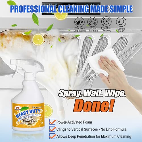 16.9oz Kitchen Oil Stains Spray, Heavy Duty Oven Foam Cleaner