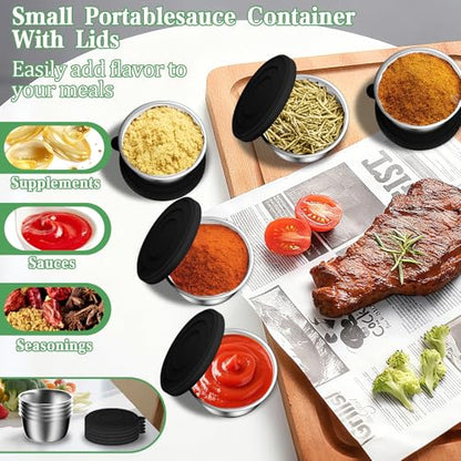 Mixing Bowls with Lids Set, 27Pcs Stainless Steel Nesting Mixing Bowls Set for Kitchen Cooking & Storage, Metal Salad Bowls with Colander, Strainer, Grater & Dressing Containers, Kitchen Gadgets Black - color: Coal-Black