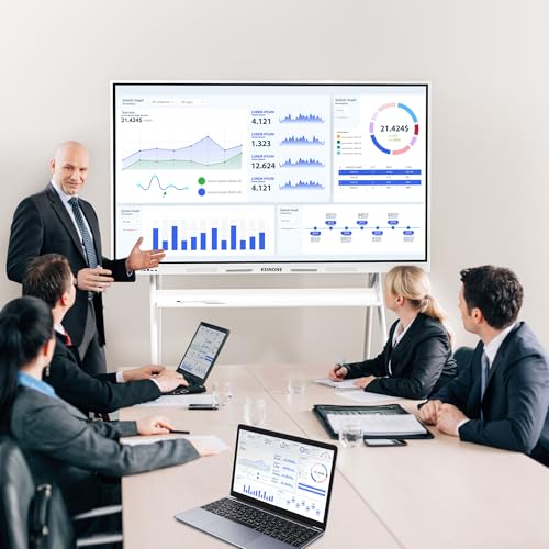 Interactive Smart Board for Classroom, 55” 8+128 GB Electronic Digital Whiteboard Built-in Android OS & Open App Ecosystem - 4K Touchscreen Smartboard for Home Office School Studio Display - size: 55” Android