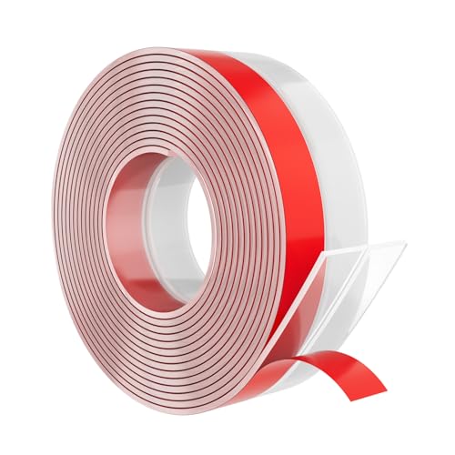 Elvone Weather Stripping Door Seal, 20ft Adhesive Silicone Strip, Clear - color: Clear, size: 20 ft x 2 in (thickned)