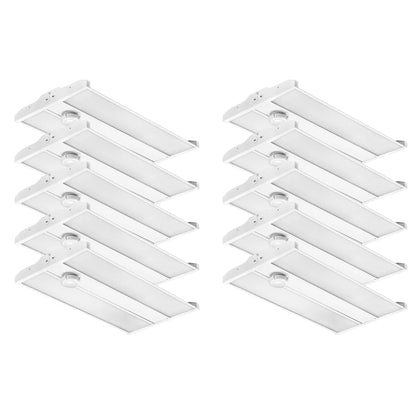 165W Linear LED High Bay Light with PIR Motion Sensor – 22,440 Lumens, 5000K Daylight, 400W Metal Halide Equivalent, UL Damp Rated, 120–277V, Suspended Mount, Warehouse & Industrial Lighting (10 Pack) - color: 10 Pack, size: 165W
