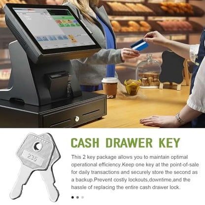 Cash Drawer VPK-8K-235 Key Replacement for Vasario & APG Cash Drawers(2Key)