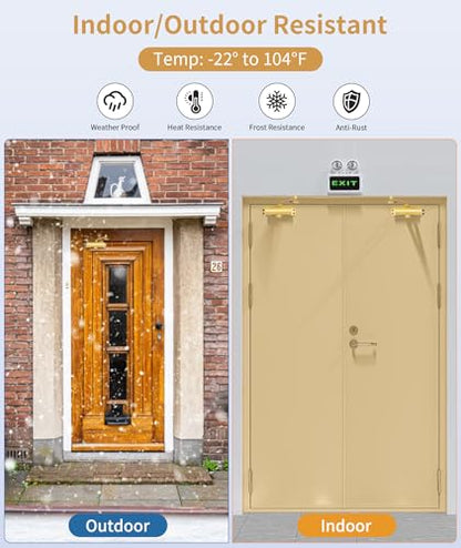 Dullgolden Hydraulic Door Closer Medium Size, Automatic No Slam for Home & Commercial Use - size: Medium, style: Dullgolden