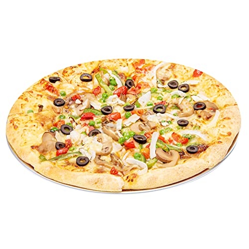 Restaurantware Met Lux 12 Inch Commercial Pizza Pan 1 Coupe Style Pizza Cooking Tray - Heavy-Duty 18-Gauge Aluminum Round Baking Tray Oven-Baking For Pizzas & More - size: 12"