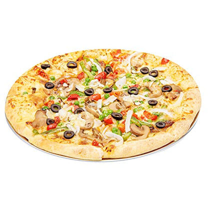 Restaurantware Met Lux 12 Inch Commercial Pizza Pan 1 Coupe Style Pizza Cooking Tray - Heavy-Duty 18-Gauge Aluminum Round Baking Tray Oven-Baking For Pizzas & More - size: 12"