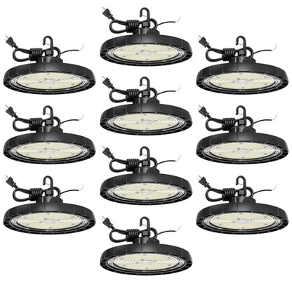 200W UFO LED High Bay Lights, AC100-277V, 10 Pack - size: 10 Pack