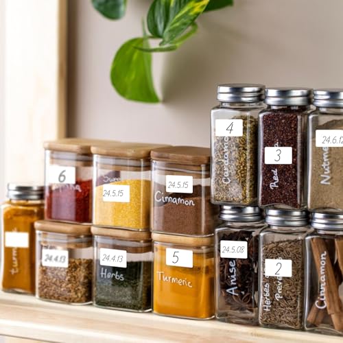 Multi-Use Removable Labels, 1/2" x 3/4",1000 PCS Blank Labels Total,Water/Oil/Tear Resistant/Ink Won't Smudge No Residue - size: 0.5×0.75 inch