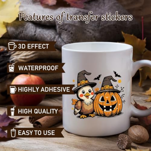 Rngmsi UV DTF Cup Wrap - 25 Sheets Thanksgiving Fall UV DTF Stickers - style: Thanksgiving Fall