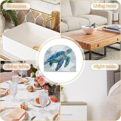 Sea Turtle Pattern Napkin Holder for Table Acrylic Tissue Dispenser - color: sea turtle pattern