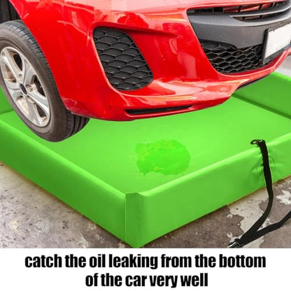 Wettarn 1 Pcs Folding Duck Pond 5’ x 5’ Portable Spill Containment, Green - color: Green, size: 5*5ft