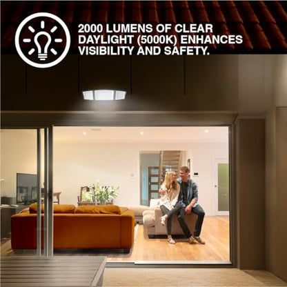 Sylvania 13W Dusk to Dawn Security LED Light, Hardwired, 2000 LMS, Wet Rated, 5000K, Daylight - 1 Pack (66478) - color: Black, style: 13W Dusk to Dawn