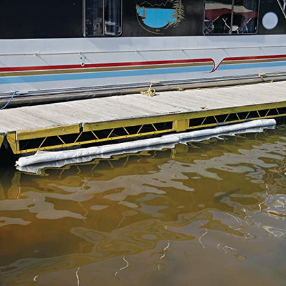 PIG Oil Boom - Oil-Only Absorbent Boom - 2 Pack - 5" x 20' Boom - Absorbs up to 12 gallons per Boom - BOM408 - size: 5" x 20'