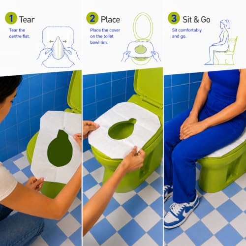 PEE BUDDY Flushable Disposable Toilet Seat Covers | Hygienic Protection for Kids, Adults, Pregnant Women | Nature-Friendly, Easy to Use & Dispose | for Travel & Public Toilets (Pack of 20) - size: 20 Seat Covers