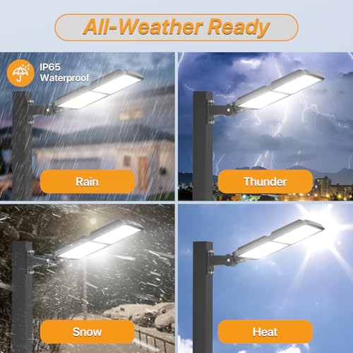 300W LED Parking Lot Light: 36000LM, 120LM/W 5000K Arm Mount 2Pack - size: 300W 2PACK