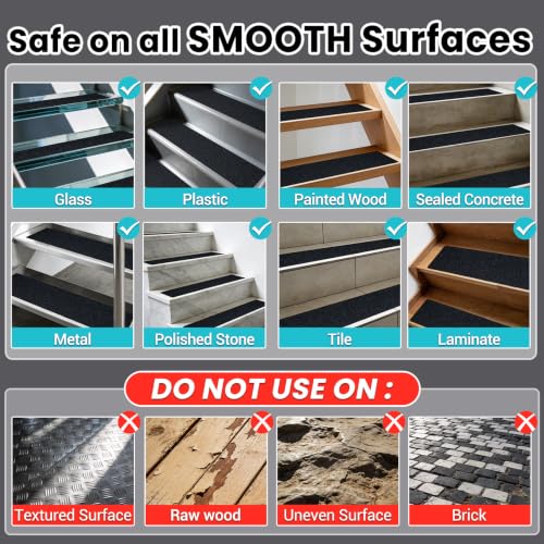Outdoor Stair Treads Non-Slip 4" x 30" 12-Pack Waterproof Grip Tape Glow - color: Green, size: 4" x 30"