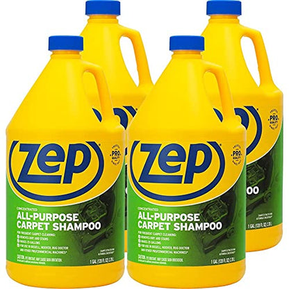 ZEP All-Purpose Carpet Shampoo Concentrate 128 ounce ZUCEC128 (Case of 4) - size: 128 Fl Oz (Pack of 4)