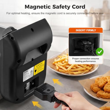 OSTBA Electric Deep Fryer with Basket, 3.2QT Stainless Steel Countertop - size: 3.2QT