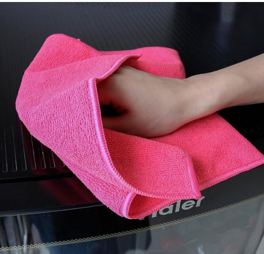 Tricol Clean Professional Extra-Thick Microfiber Cleaning Cloth 72 Pack Red (300 GSM, 16in x 16in) - color: Red, size: Pack of 72