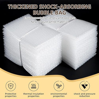 50PCS 8x12" Clear Bubble Pouches Wrap,Double Wall Cushioned Wrap,Shockproof - size: 8X12''-50PCS
