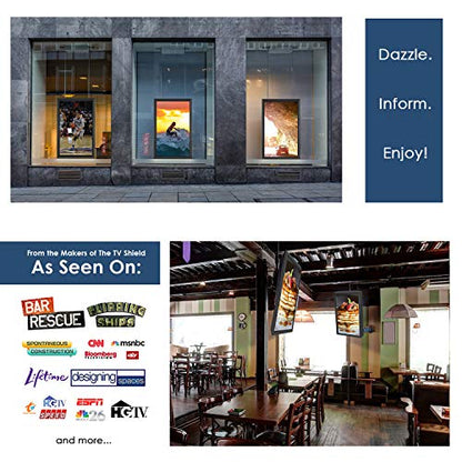 The TV Shield PRO Portrait 60-65" Outdoor TV Enclosure Anti-Glare - size: 60-65"