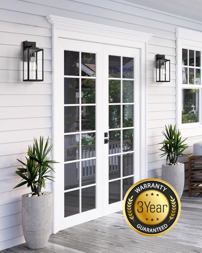 VIANIS Large Dusk to Dawn Outdoor Light Fixtures Wall Mount, Waterproof - color: Black, size: Tall Dusk to Dawn 1-Pack