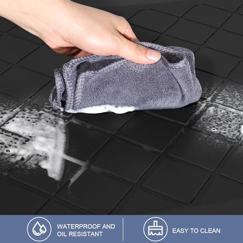 Cushioned Kitchen Mat 2 PCS, Anti Fatigue Kitchen Rugs, Heavy Duty Kitchen Rugs and Mats Non-Skid, Ergonomic Comfort Foam Kitchen Floor Mat for Home, Office, Sink, Laundry - Black - color: Black