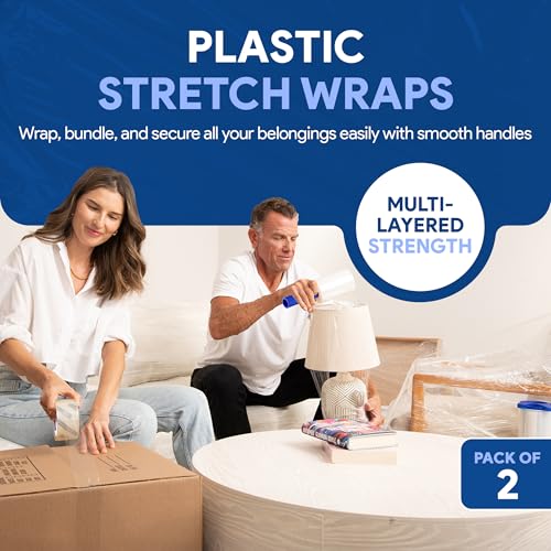 International Plastics Co. 2 Pack of 5'' Stretch Wrap with Rotating Handle - size: 2 Pack, style: 5" Spinning Handles