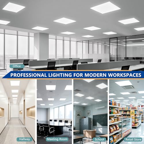 2x2 LED Drop Ceiling Light Panel,6000LM Sensor-Ready,ETL 30 Pack - size: 2x2-30Pack