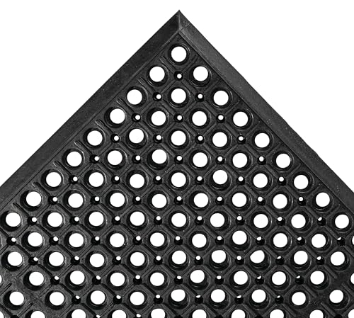 NoTrax Drain Lite™ 3' x 10' Ultra Lightweight Restaurant Rubber Floor Mat - size: 3' x 10'