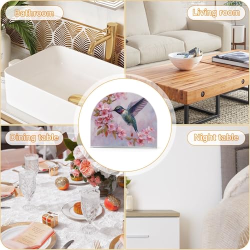 Pink Hummingbird Napkin Holder for Table Acrylic Tissue Dispenser - color: beautiful hummingbird