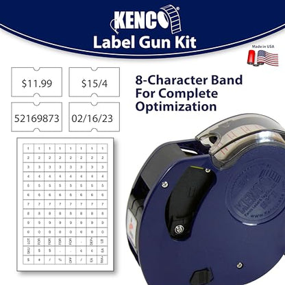 Kenco BK 1 Line Price Gun Kit - Includes 6,000 Labels, 2 Ink Rollers, Label Scraper - 8 Digit Labeler for Pricing, Dating, and Coding (BK-1 KIT 240,000 Labels) - size: BK-1 KIT 240,000 LABELS