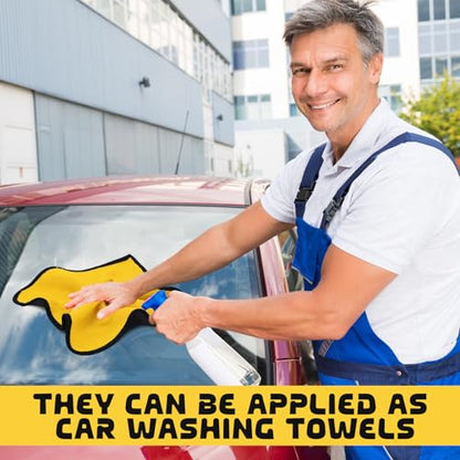 Tallew 50 Pcs 16"x16" Yellow Microfiber Towels for Cars Drying Polishing - color: Yellow, size: about 16 x 16 inches