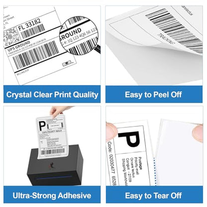 HUOJI 4000 4x6 Thermal Labels 1000/Stack, Commercial Grade - size: 4 Stacks | 4000 Labels