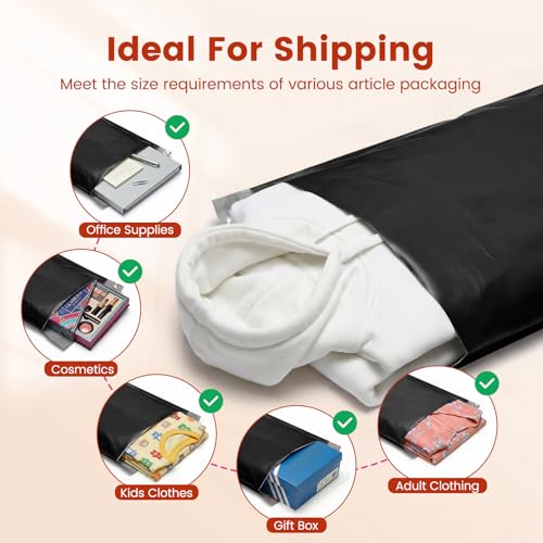Metronic Large Poly Mailers 14.5x19 Inch 400PC Shipping Bags for Business - color: Black, size: 14.5x19 400PC