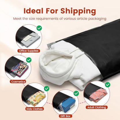 Metronic Large Poly Mailers 14.5x19 Inch 400PC Shipping Bags for Business - color: Black, size: 14.5x19 400PC
