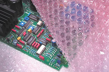 Mighty Gadget 100 ft Anti-static Small Bubble Perforated Every 12” Cushioning Wrap for Moving & Shipping Bubble Packing Wrap for Extra Protection Clear Bubble Roll Moving Supplies (Pink) - color: Pink