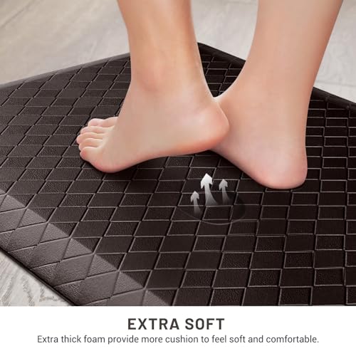 HappyTrends Kitchen Floor Mat - 4/5 Inch Thick Anti-Fatigue Kitchen Rug - color: Chocolate, size: 72"L x 22"W x 0.8"Th