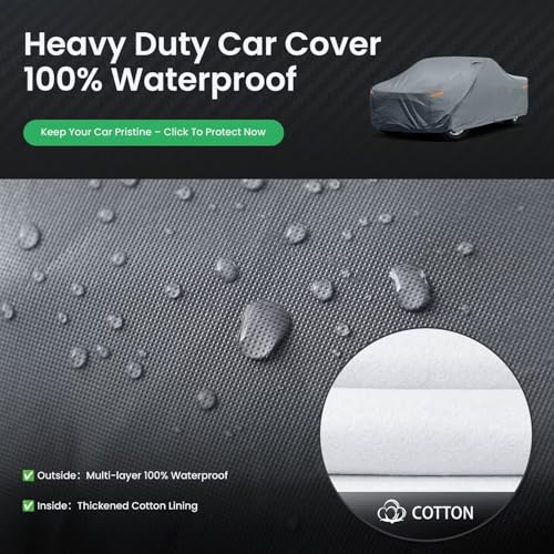 Ford F-150 Truck Cover Custom Fit 1997-2026 Super Cab Short Bed(6.5') with Door Zipper, 10 Layers Outdoor Pickup Truck Cover Waterproof All Weather, Car Tarp for Wind Dust Sun etc Protection. - size: Custom fit Ford F-150 Super Cab SB