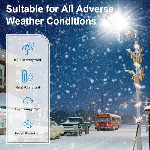 Solar Street Lights Outdoor Waterproof - Commercial Outdoor Solar Light, Fast Charging, 120pcs High Brightness LED Solar Parking Lot Lights Dusk to Dawn - size: L-1Pack