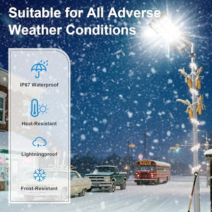 Solar Street Lights Outdoor Waterproof - Commercial Outdoor Solar Light, Fast Charging, 120pcs High Brightness LED Solar Parking Lot Lights Dusk to Dawn - size: L-1Pack