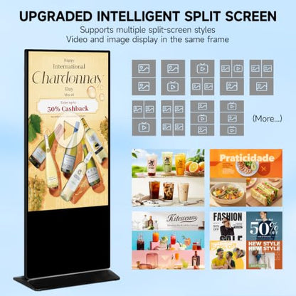 43" 4K Digital Signage Display Touch Screen Kiosk for Retail, Cafes, Hotels - size: 43 inch 4K